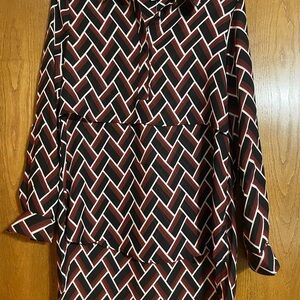 NWT CATO J/M Sportswear Blouse Top Size M Long-Roll Sleeve 100% Polyester